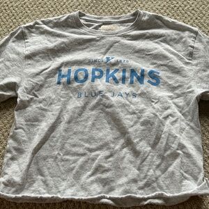 john’s hopkins cropped t shirt